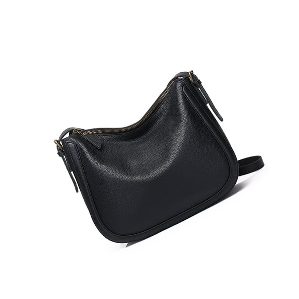 Skinn skulderveske for kvinner Black