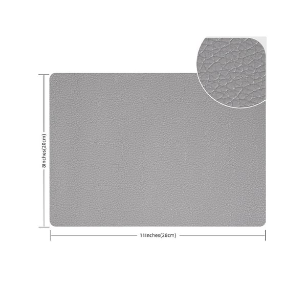 Selvklæbende PU-læder reparationslap LightGrey