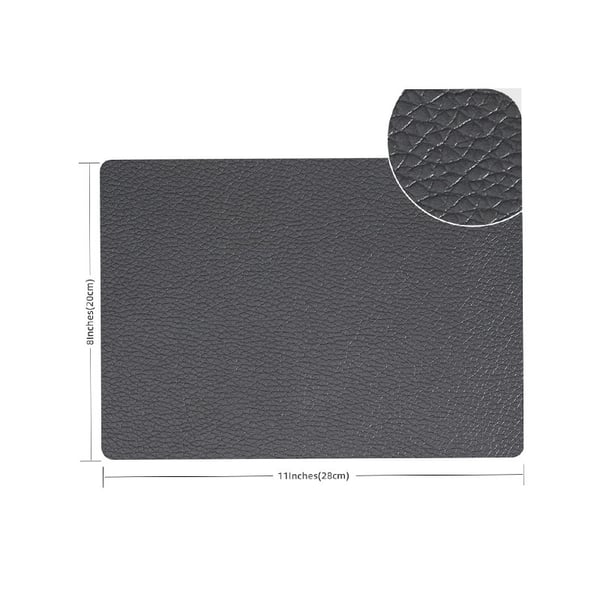 Selvklæbende PU-læder reparationslap DarkGrey