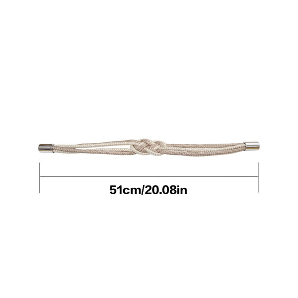 Flettede magnetiske gardinbindere, 2-pak White+Grey