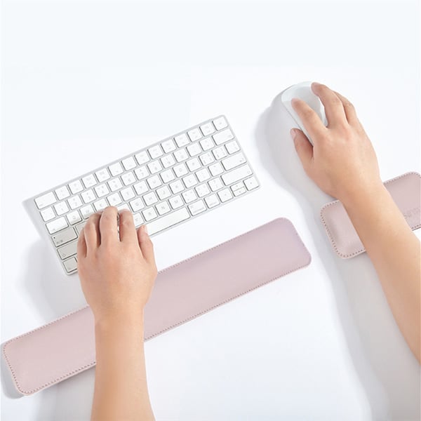 Ergonomiskt Tangentbord & Mus med Handledsstöd SilverGrey