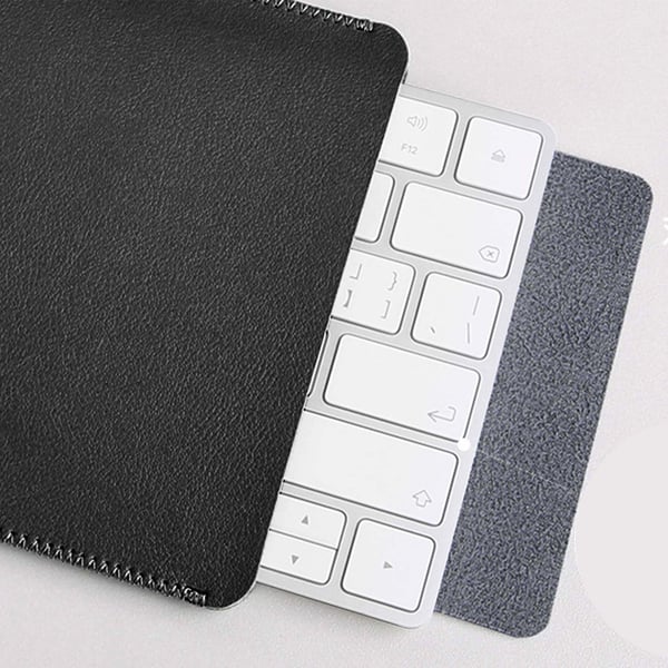 Tastatur i PU-læder til opbevaringstaske til Magic Keyboard - Sort Black