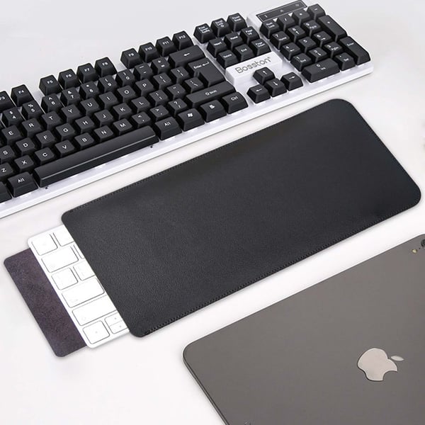 Tastatur i PU-læder til opbevaringstaske til Magic Keyboard - Sort Black
