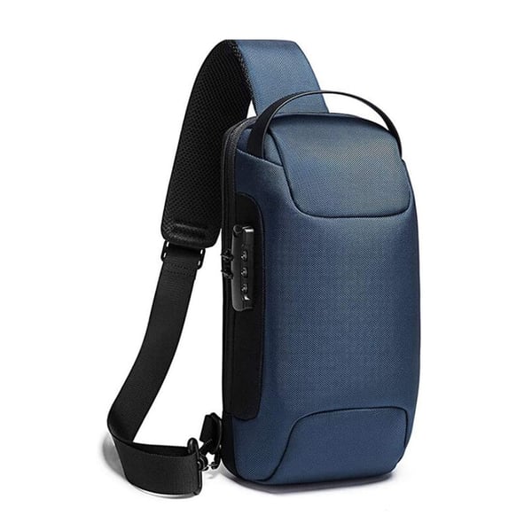 Crossbody-veske med vannavvisende stoff Blue