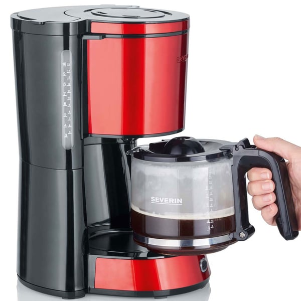Kaffetrakter 10 kopper 1000W Chili rød KA4817
