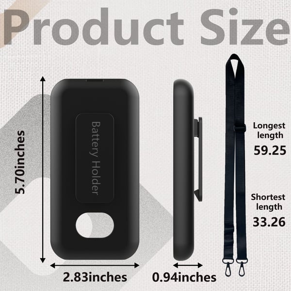 Battery Back Clip Beskyttelsesveske for Apple Vision Pro Black