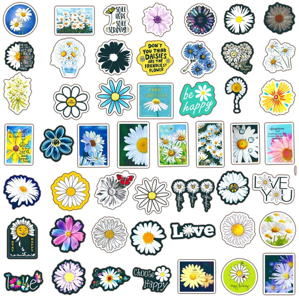 Vedenpitävät Daisy Doodle -tarrat