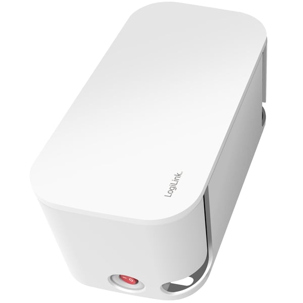 Kabelboks - Kabelskjuler med grenuttak + USB-A/USB-C lading Hvit