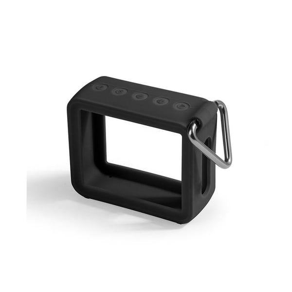 Silikonbeskyttelsesveske med metallkarabiner for JBL GO2 Black