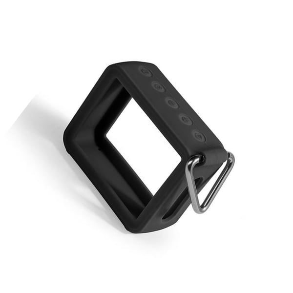 Silikonbeskyttelsesveske med metallkarabiner for JBL GO2 Black