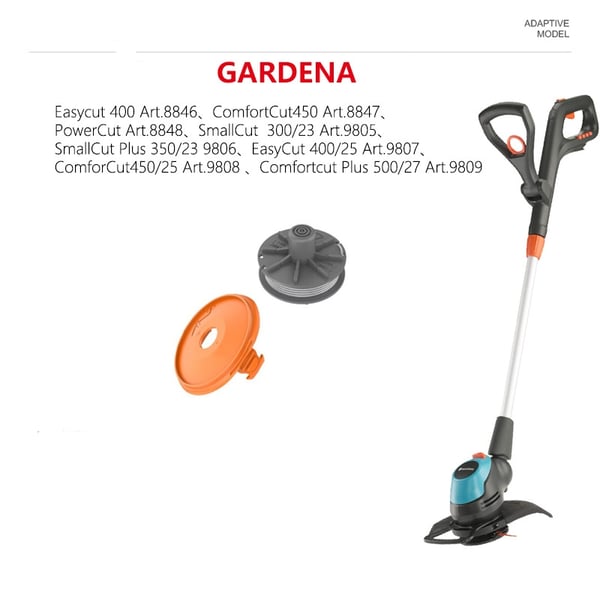 Erstatningssnelle og dekselsett for Gardena trimmere 6 spools