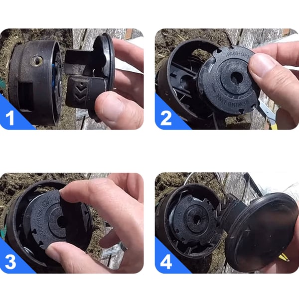 Trimmerspoler og beskyttelsesovertræk til Bosch græstrimmere 4 spools