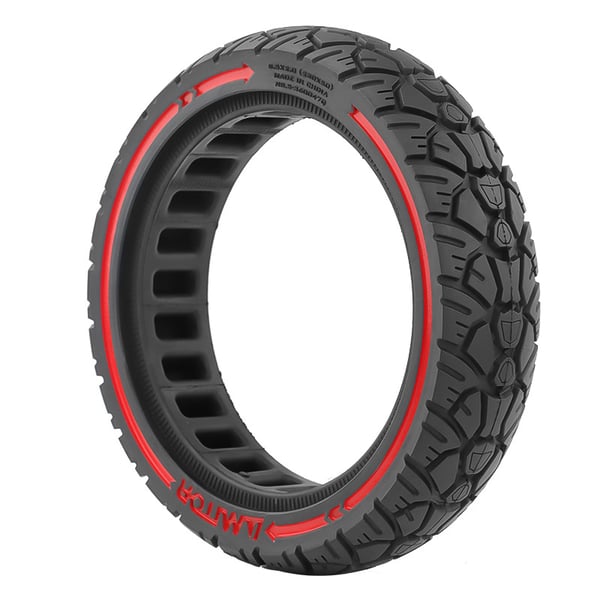 8,5x2,0 (230x50) off-road solid dæk med rød streg