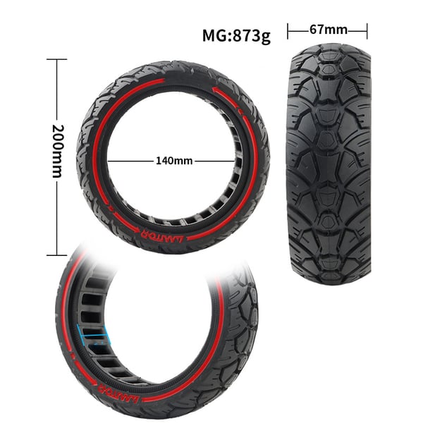 8,5x2,5-3,0 off-road massivt dæk (56 pladser)
