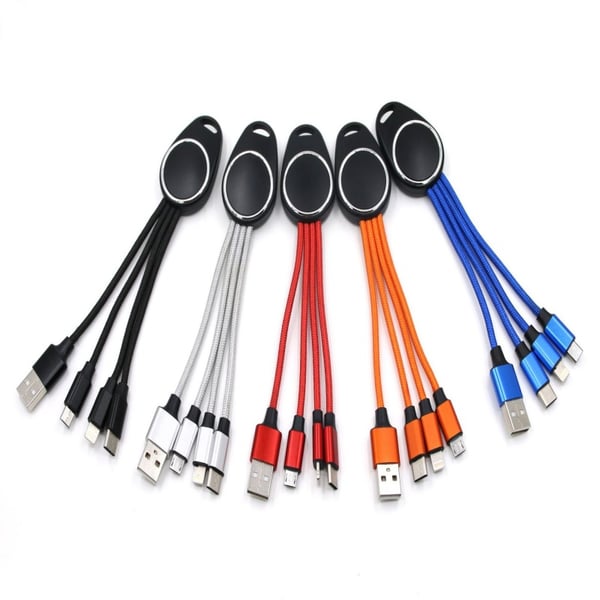LED 5-in-1-avainnippu datakaapelilla Blue