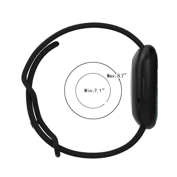 Urbånd til Fitbit Versa4/Fitbit Versa3/Fitbit Sense/Fitbit Sense2 Black M