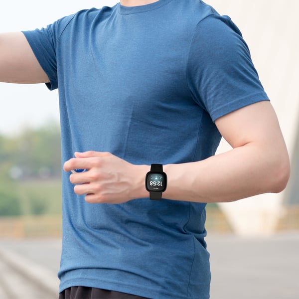 Urbånd til Fitbit Versa4/Fitbit Versa3/Fitbit Sense/Fitbit Sense2 Black M