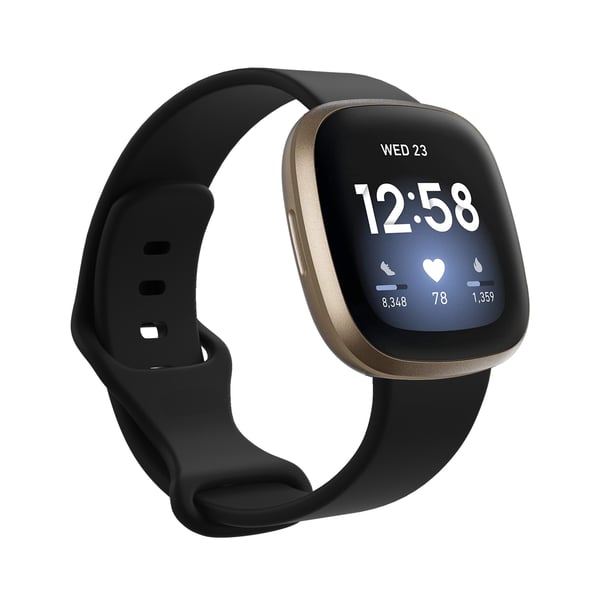 Urbånd til Fitbit Versa4/Fitbit Versa3/Fitbit Sense/Fitbit Sense2 Black M