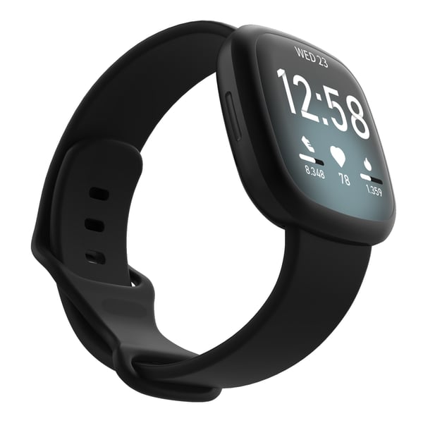 Urbånd til Fitbit Versa4/Fitbit Versa3/Fitbit Sense/Fitbit Sense2 Black M