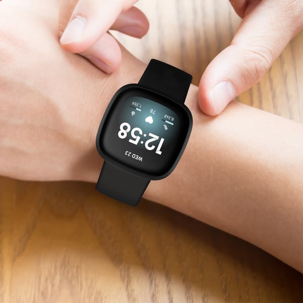 Urbånd til Fitbit Versa4/Fitbit Versa3/Fitbit Sense/Fitbit Sense2 Black M