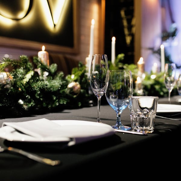 Strækbar dug til restauranter og arrangementer Black S
