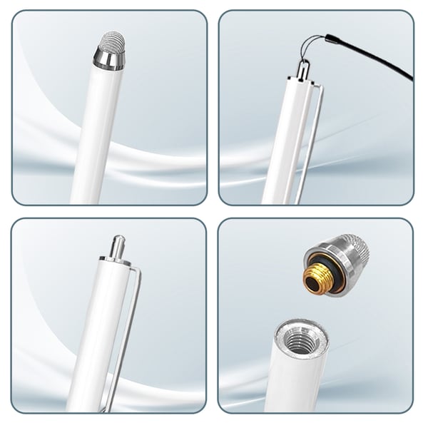 Kapasitiv Stylus Pen for Apple, Samsung, Huawei, OPPO, VIVO, Xiaomi White