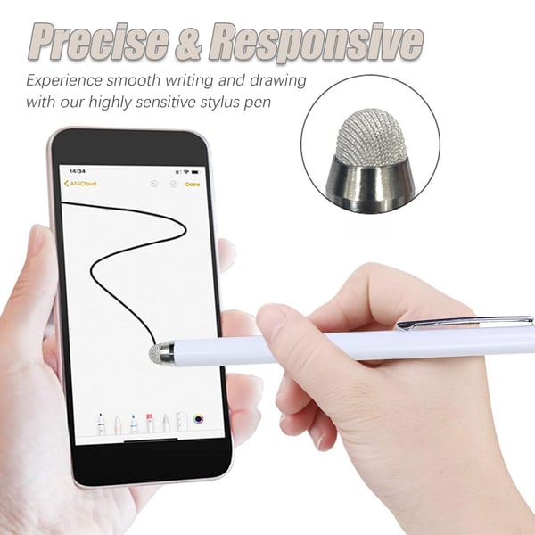 Kapasitiv Stylus Pen for Apple, Samsung, Huawei, OPPO, VIVO, Xiaomi White