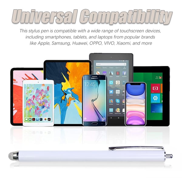 Kapasitiv Stylus Pen for Apple, Samsung, Huawei, OPPO, VIVO, Xiaomi White