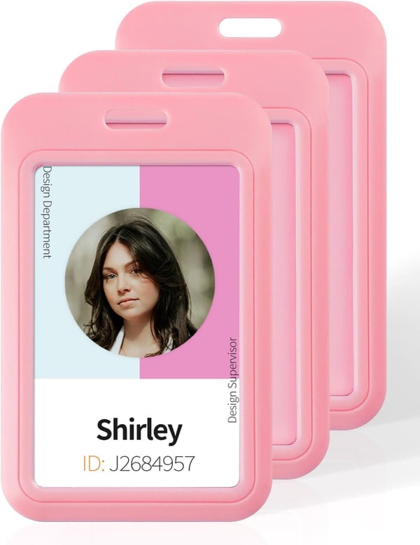 ID-kortholder med snor Pink