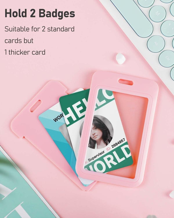 ID-kortholder med snor Pink
