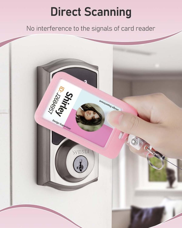 ID-kortholder med snor Pink