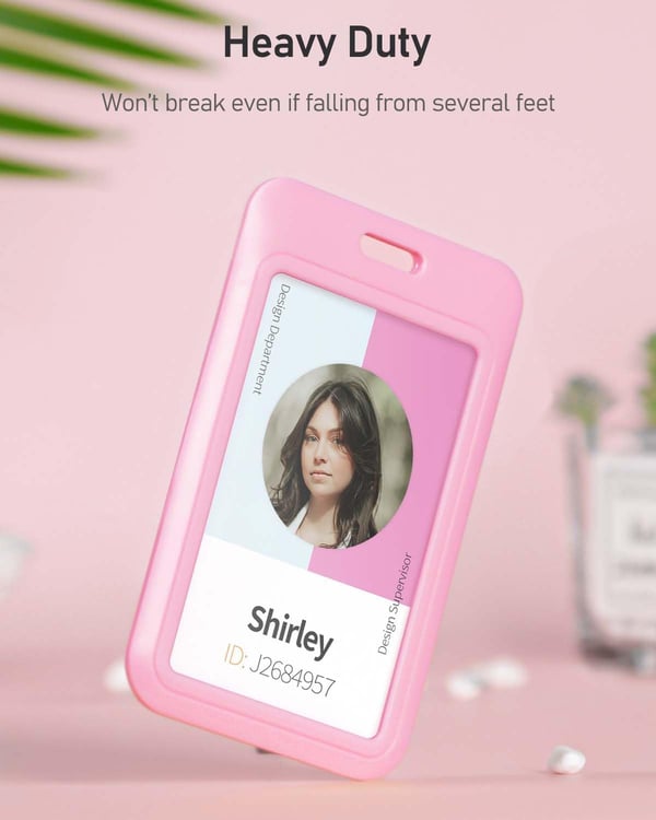 ID-kortholder med snor Pink