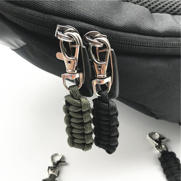 Flettet Nylon Paracord Nøglering - Udendørs Overlevelsesværktøj, essentiel til nødsituationer og sikker fastgørelse grass color