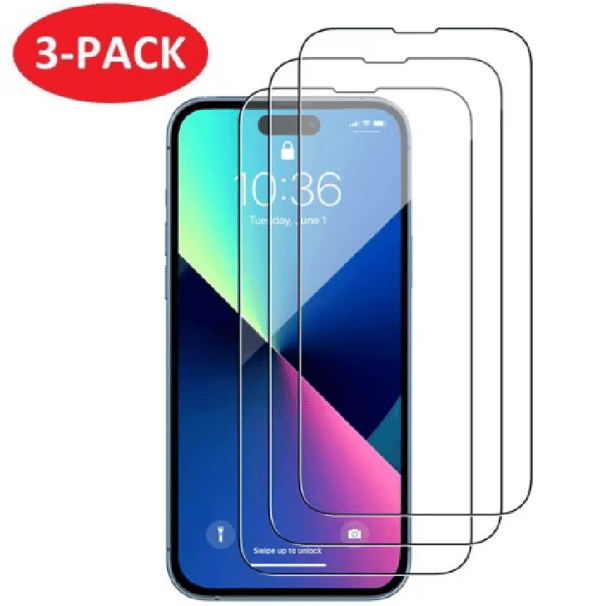 iPhone 14 skjermbeskytter i herdet glass (3-pakning)