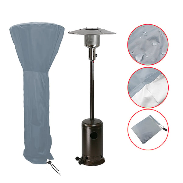 Vedenpitävä puutarhapation lämmittimen kansi Grey L Vedenpitävä puutarhapation lämmittimen kansi Grey L