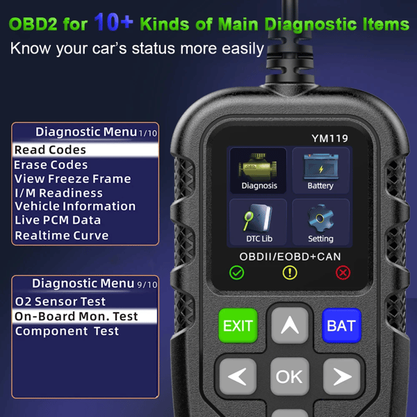 OBD2 diagnoseverktøy - kjøretøykodeleser