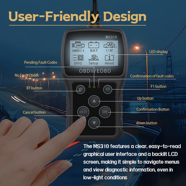 OBD2 Scanner bildiagnoseværktøj Bilfejlkodelæser Engine Analyzer