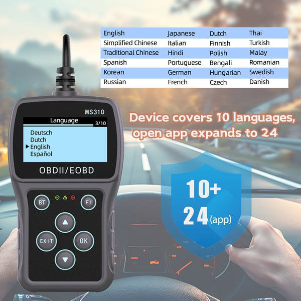 OBD2 Scanner bildiagnoseværktøj Bilfejlkodelæser Engine Analyzer