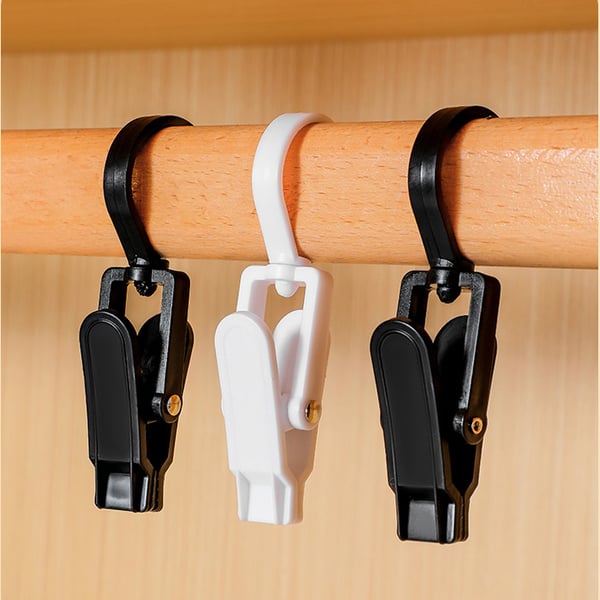 5-pack multifunktionelle roterende opbevaringsclips Black