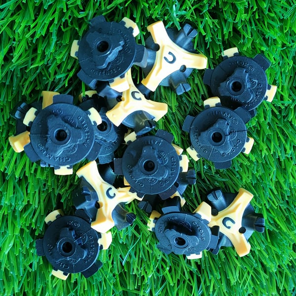 Golfkenkien vaihtonapit Black+Yellow