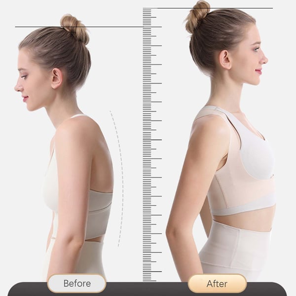 Posture Corrector for ryggstøtte - Lett og pustende Black S