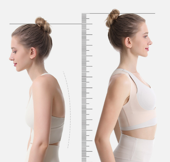 Posture Corrector for rygstøtte - let og åndbar Beige L