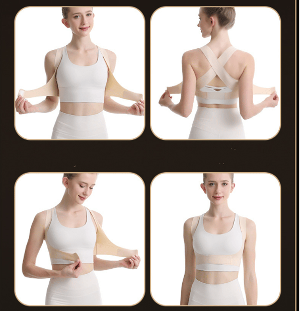 Posture Corrector for rygstøtte - let og åndbar Beige L