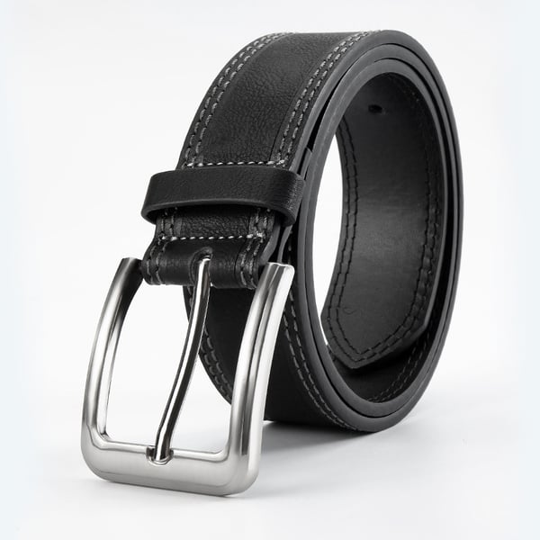 Tyylikäs nahkavyö - 120 cm Black