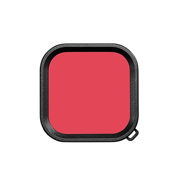 Lilla dykkerfilter med vanntett etui til GoPro 9/10/11/12 Red