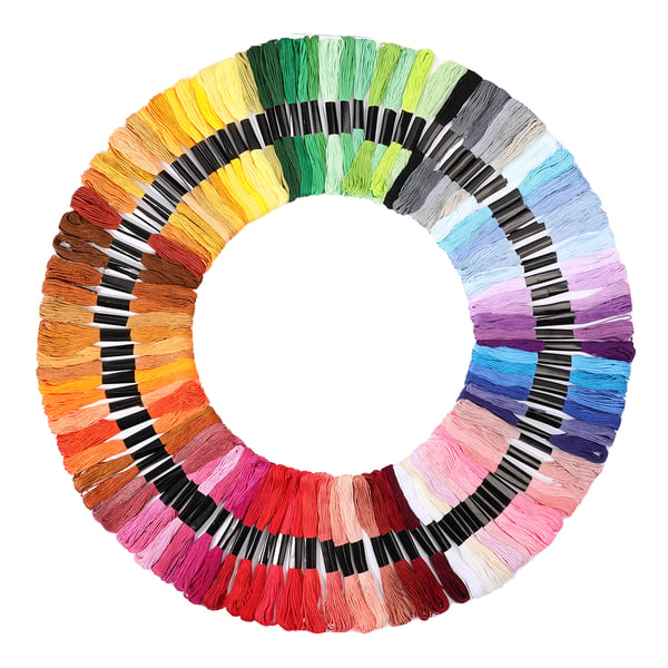 DIY ristipisto värikkäät puuvillalangat 200 colors