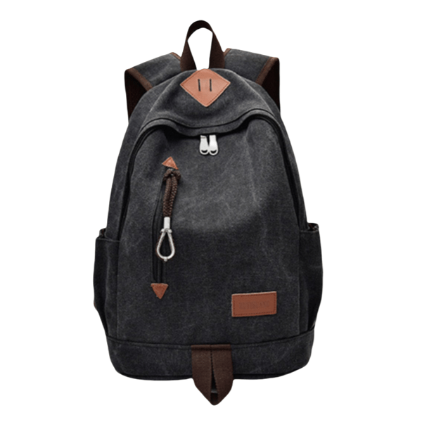 Canvas-reppu matkoille, töihin tai kouluun Black Canvas-reppu matkoille, töihin tai kouluun Black