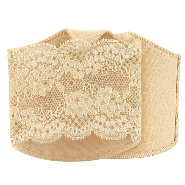 Usynlig forfotpute med sklisikker tåseparator Beige