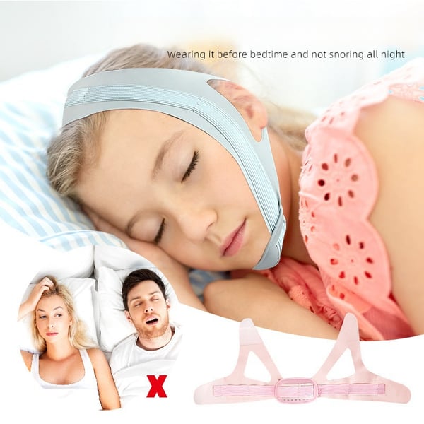 Anti-snorking silikonstropp med elastisk støtte
