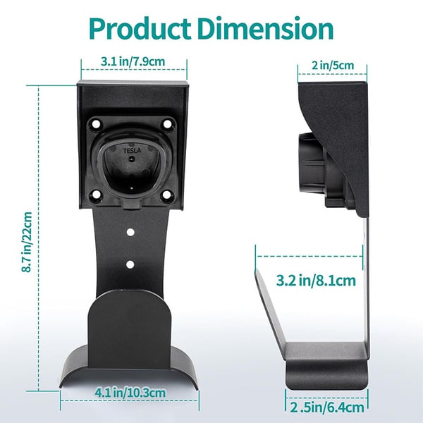 Veggmontert Tesla-laderholder for modell X/Y/3/S